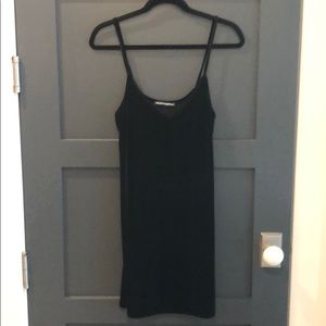 Brandy Melville Black Velvet Mini Slip Dress